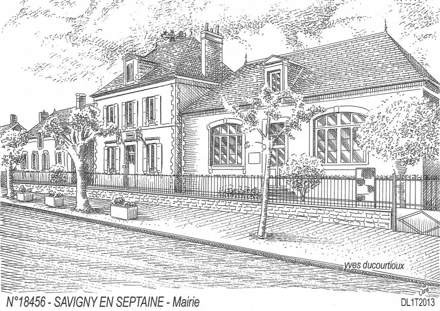 N 18456 - SAVIGNY EN SEPTAINE - mairie